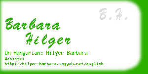 barbara hilger business card